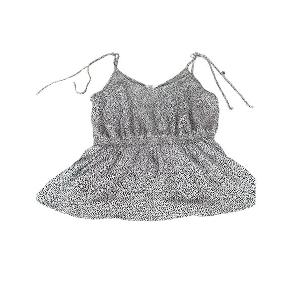 Sienna Sky Womens Polka Dot Sleeveless Top M White & Black Polyester - Picture 7 of 10